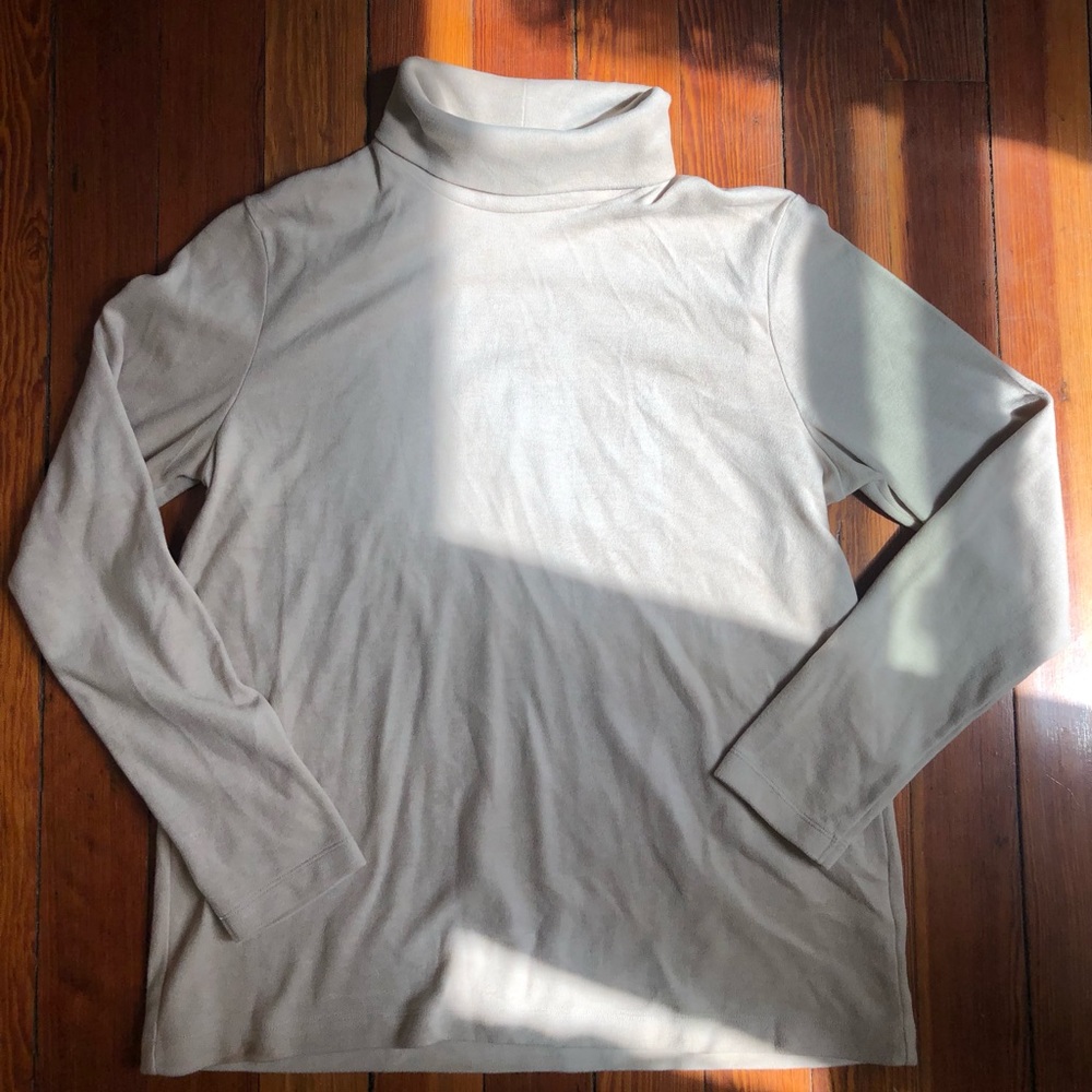 Uniqlo tan kids turtle neck